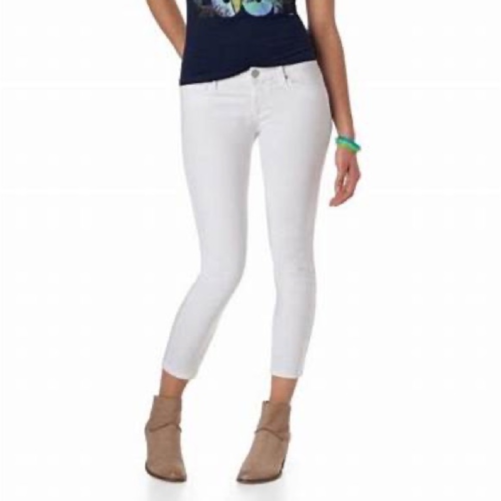 🆕 Aero white denim crop skinny jeans jegging pants